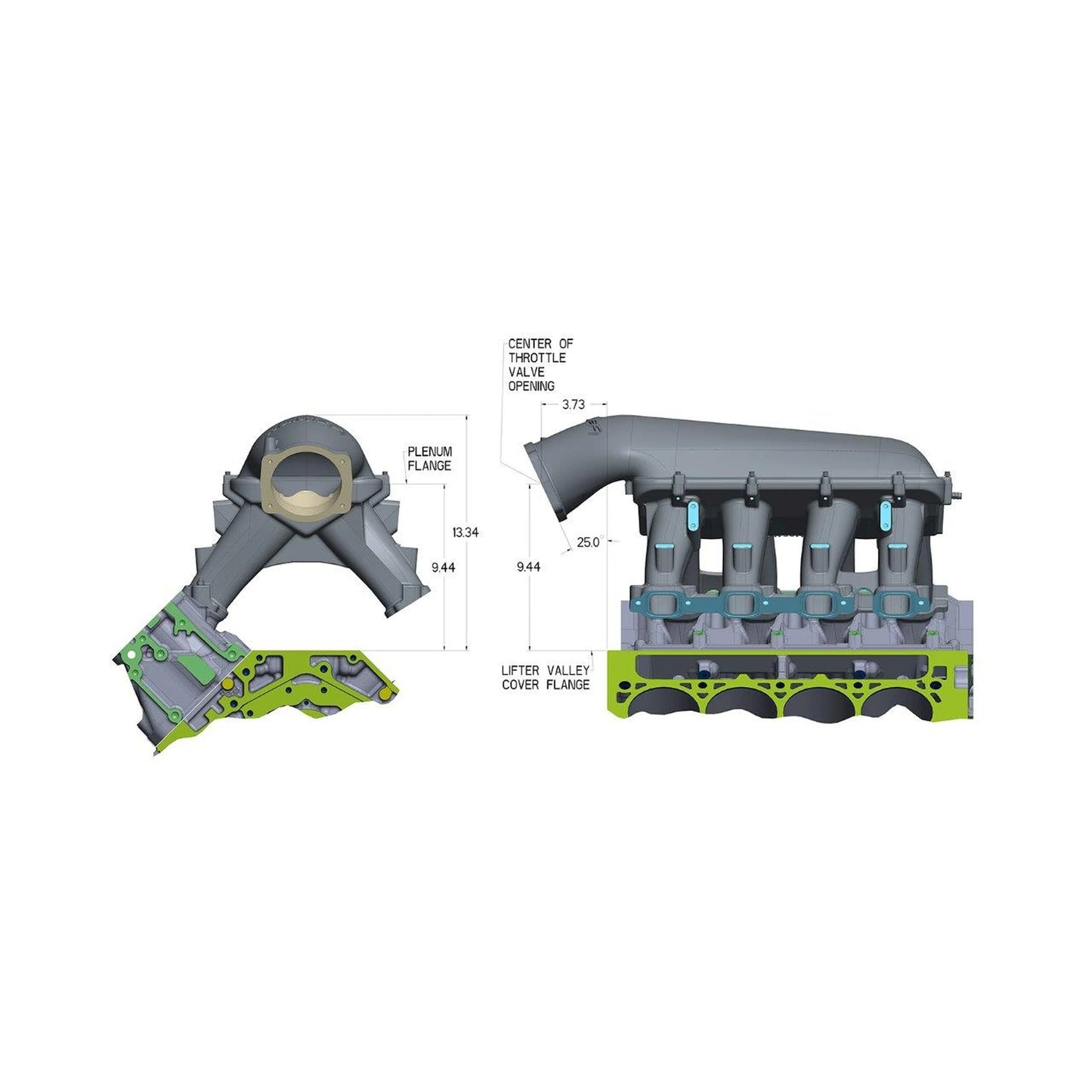 Holley LT1 Hi-Ram Intake Manifold (105mm W/ Fuel Rails)